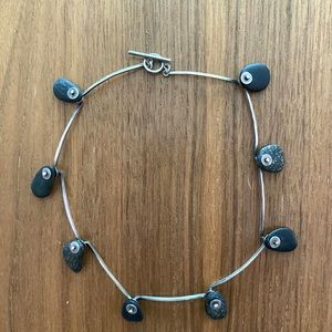 Thomas Mann Design sterling and River rock choker necklace